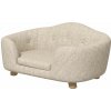 BRAVSON GROUP s.r.o. Pohovka pre psov PAWHUT D04-196CW, krémovo biela, 70x47x30 cm