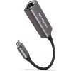 AXAGON ADE-TRC, USB-C 3.2 Gen 1 - Gigabit Ethernet síťová karta, auto instal, titanově šedá Axagon