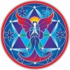 Mandala okenná nalepovacia - Anjel sprievodca