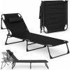Skladacie záhradné lehátko MultiGarden čierne