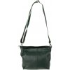 NovaKabelka.sk Batilda Verde Scura kožená talianska crossbody kabelka zelená