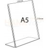 Plexi stojánek L A5 na výšku - A5 - 215 x 150 mm - 1 ks