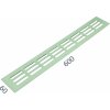 MPkovania SRL - ALFA vetracia mriežka 60 x 600 mm, 600 mm, 60 mm, NEM - nerez matná