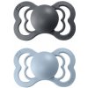 BIBS Cumlíky z prírodného kaučuku 2ks - veľkosť 1 (Iron / Baby Blue)