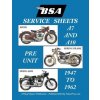 BSA A7 - A10 'Service Sheets' 1947-1962 for All Rigid, Spring Frame and Swing Arm Group 'a' Motorcycles (Clymer Floyd Clymer)(Brožovaná)