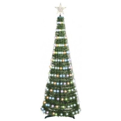EMOS LED vianočný stromček so svetelnou reťazou a hviezdou, 1,5 m, vnút., ovládač, časovač, RGB D5AA02