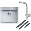 Súprava nerezový drez Franke Box 127.0369.295, kuchynská batéria Franke Atlas 115.0521.439