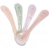 Tréningové lyžičky Second Age Silicone Spoons Cotton Candy Sorbet Mystic Green Lilac Set Beaba zo silikónu na samostatné jedenie 4 kusy od 8 mes