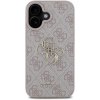 Guess PU 4G Metal Logo Zadní Kryt pro iPhone 16 Pink GUHCP16S4GMGPI