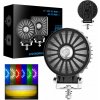 RGB LED PRACOVNÁ LAMPA HALOGEN 18W RGB FUNKCIE SVIETENIA DC9-80V okrúhla