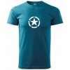 Army hvězda - Klasické pánske tričko - 2XL ( Tmavý tyrkys )