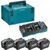 Makita Makita AKU sada Li-ion XGT 40V, 4x BL4080F + DC40RB + Makpac 1910A8-3