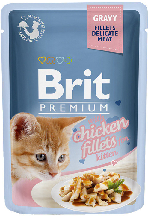 Brit Premium Cat Delicate Filety v šťave s kuracinou pre mačiatka 85 g