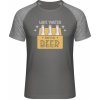 Mymate Predĺžené Tričko MY111 - Dizajn - Save water - Drink beer - Grey Solid / Heather Grey - S - Pánske