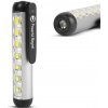 LED baterka - režim pracovnej lampy - 400 mAh akumulátor - XPE + SMD LED - 500 lm - IP55 - strieborn