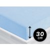 Froté napínacie prestieradlo na vysoký matrac FR-014 Nebesky modré 180 x 200 - výška 30 cm