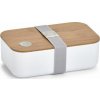 Zeller Obědový box, plast/bambus, bílý, 19,3 x 11,8 x 6,8 cm