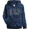 Chlapčenská mikina GAP, FULLZIP LOGO tmavo modrá M