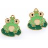 Kovový prívesok / ťaháčik na zips zvieratko - 2 ks 1 (60757) zelená pastel sv žaba