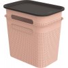 Rotho SET 2x 7L Brisen box s víkem růžová