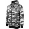MALFINI CAMO ZIPPERC 19 Mikina pánska, camouflage gray C193213 S 32 camouflage gray