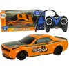 mamido Diaľkovo ovládané športové elektrické autíčko 1:24 - oranžové preteky s 27 R/C pilotom