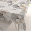 Biante Bavlnený obdĺžnikový obrus Sandra SA-411 Hnedé Ginkgo listy na bielom 140x200 cm