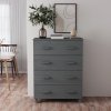 Příborník HAMAR tmavě šedý 79 x 40 x 103,5 cm masivní borovice Šedá 340426