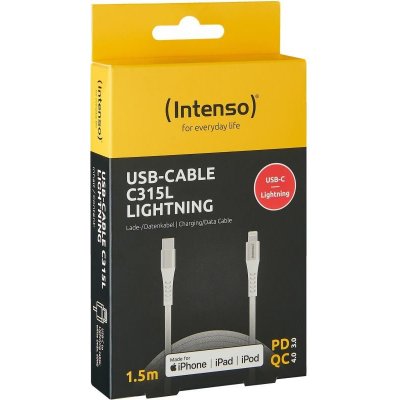 Intenso C315L USB C - Lightning, 1,5m, bílý