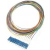 XtendLan FOTS-LC-9-1-9-12 FO pigtail LC, 9/125, 0,9mm, LS0H, ZWP, sada 12ti pigtailů různé barvy, G.652d, 1m