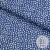 Bavlna vzorovaná - Ryža modrá tmavá