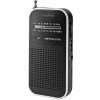 NEDIS přenosné rádio/ AM/ FM/ napájení z baterie/ analogové/ 1.5 W/ výstup pro sluchátka/ hliník/ černé RDFM1110SI
