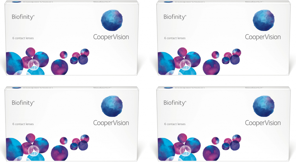 Cooper Vision Biofinity 6 šošoviek výhodné balenie 4 krabiček