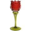 Werner Voss Sklenený svietnik Tulipán 18,5 cm červená