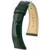 Kožený remienok Hirsch London 04207141-2, zelený, aligátoria koža, Quick Release 18 mm