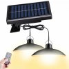 Bezdoteku LEDSolar DUO solárne závesné lampy na záhradu s diaľkovým ovládaním, iPRO, 8W, teplé svetlo