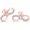 Cutie Diamonds náušnice z ružového zlata s briliantmi v tvare nekonečna DZ60149-30-00-X-4