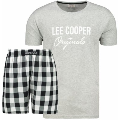 Lee Cooper Logo pánské pyžamo krátké šedé