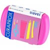 Curaprox Travel Set zubná kefka + CPS medzizubné kefky 2 ks + zubná pasta 10 ml darčeková sada, ružový