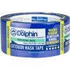 Blue Dolphin vonkajšia stavebná PE maliarska maskovacia páska 48 mm × 25 m – UV-odolná až 30 dní
