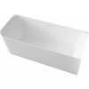 CERANO - Voľne stojaca akrylátová vaňa Brilante, pravá - biela lesklá - 170x75 cm CER-414551