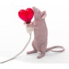 SELETTI Stolová LED lampa Mouse Lamp USB Valentine biela - 15220SV