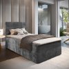 Textilomanie Čalúnená posteľ boxspring GLORIEN VELVET 80x200 cm sivá Matrac: Matrac Bonell pružinový