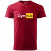 Sablio Tričko s potlačou Gymhub - červené 5XL