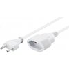PremiumCord Kabel síťový prodlužovací dvojvidlice 230V 5m bílý kpsm5w