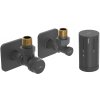 Mexen G05 set termostatický rohový s krytom S, antracit - W901-958-909-66