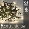 Vianočná led svetelná reťaz vnútorná - 200led - 16m teplá biela