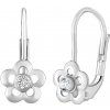 Silvego Strieborné náušnice kvetinky sa Swarovski ® zirkónmi SILVEGOB70164SW