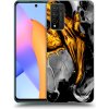 Picasee silikónový prehľadný obal pre Honor 10X Lite - Black Gold