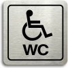 Accept Piktogram „WC invalidi“ (80 × 80 mm) (strieborná tabuľka – čierna tlač)